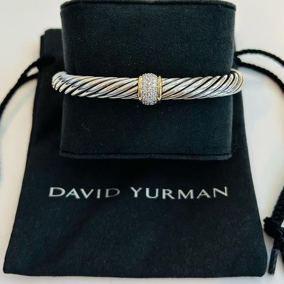 New David Yurman Cable Station Bracelet-size Small - Picture 1 of 15